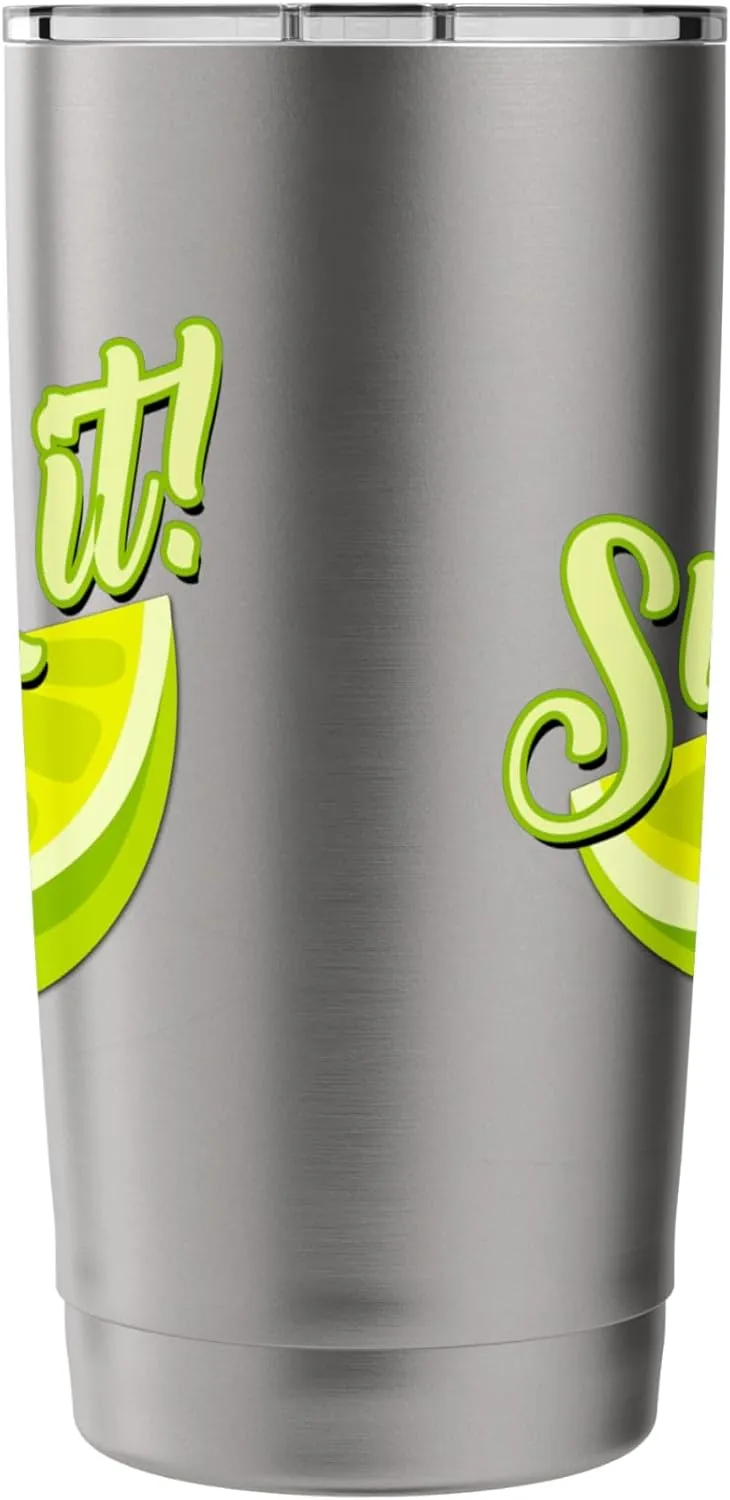 Suck It Mexican Shirt Funny Green Lime Slice Gift Lemon Love Stainless Steel Insulated Tumbler