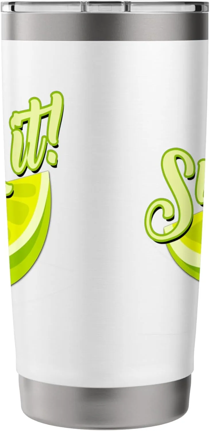 Suck It Mexican Shirt Funny Green Lime Slice Gift Lemon Love Stainless Steel Insulated Tumbler
