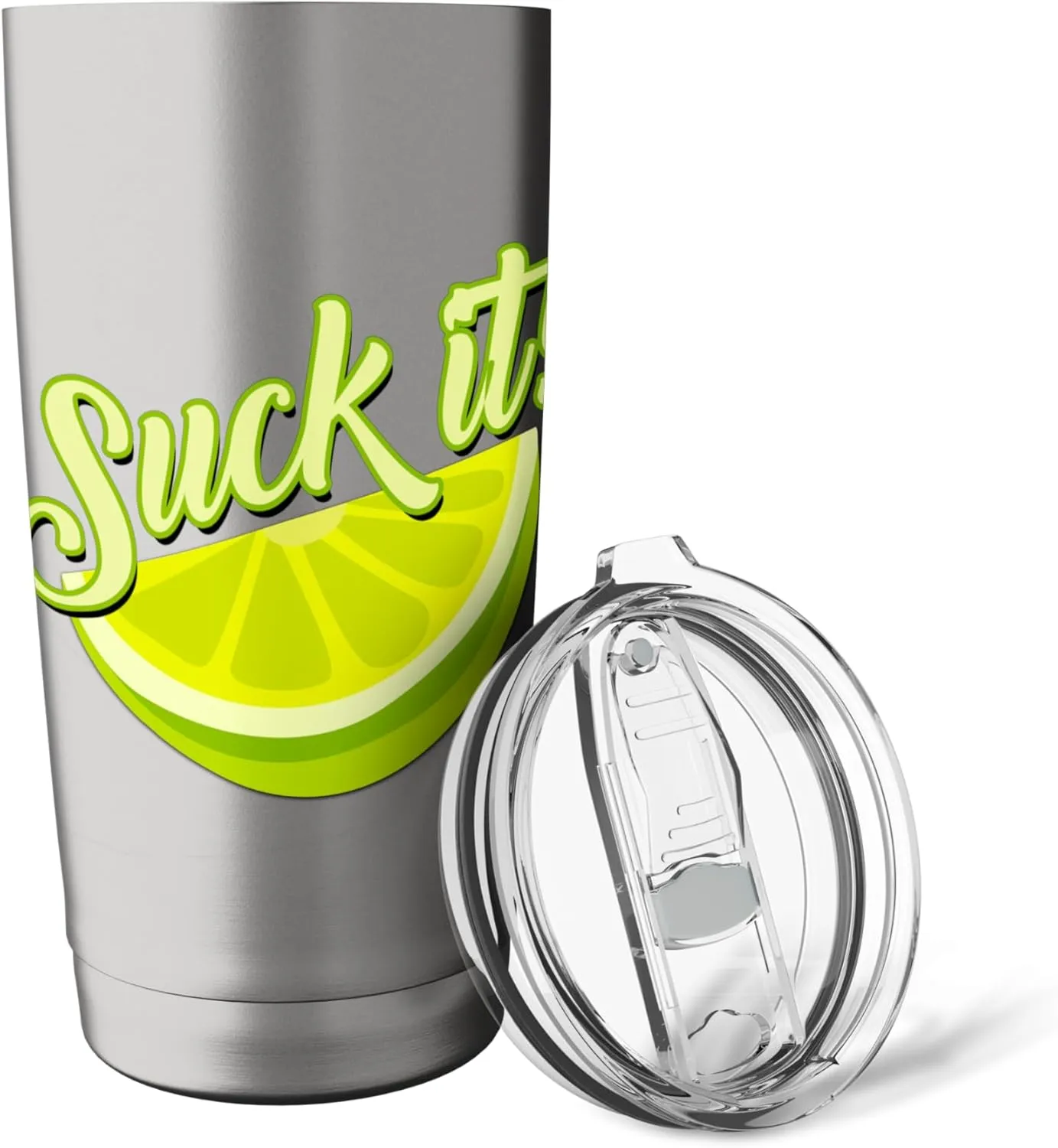 Suck It Mexican Shirt Funny Green Lime Slice Gift Lemon Love Stainless Steel Insulated Tumbler