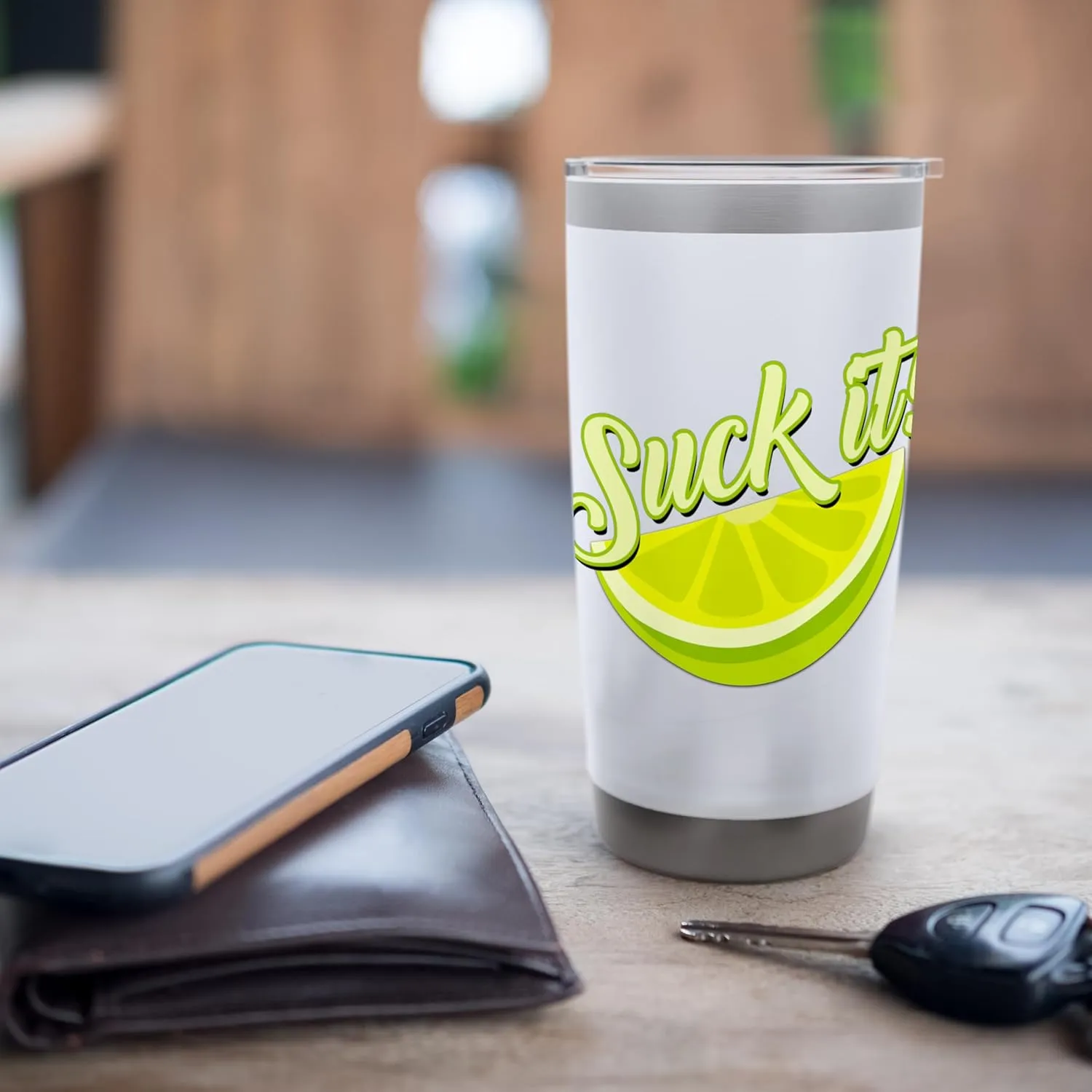 Suck It Mexican Shirt Funny Green Lime Slice Gift Lemon Love Stainless Steel Insulated Tumbler