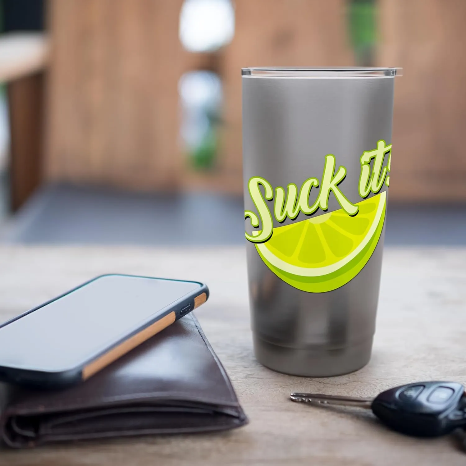 Suck It Mexican Shirt Funny Green Lime Slice Gift Lemon Love Stainless Steel Insulated Tumbler