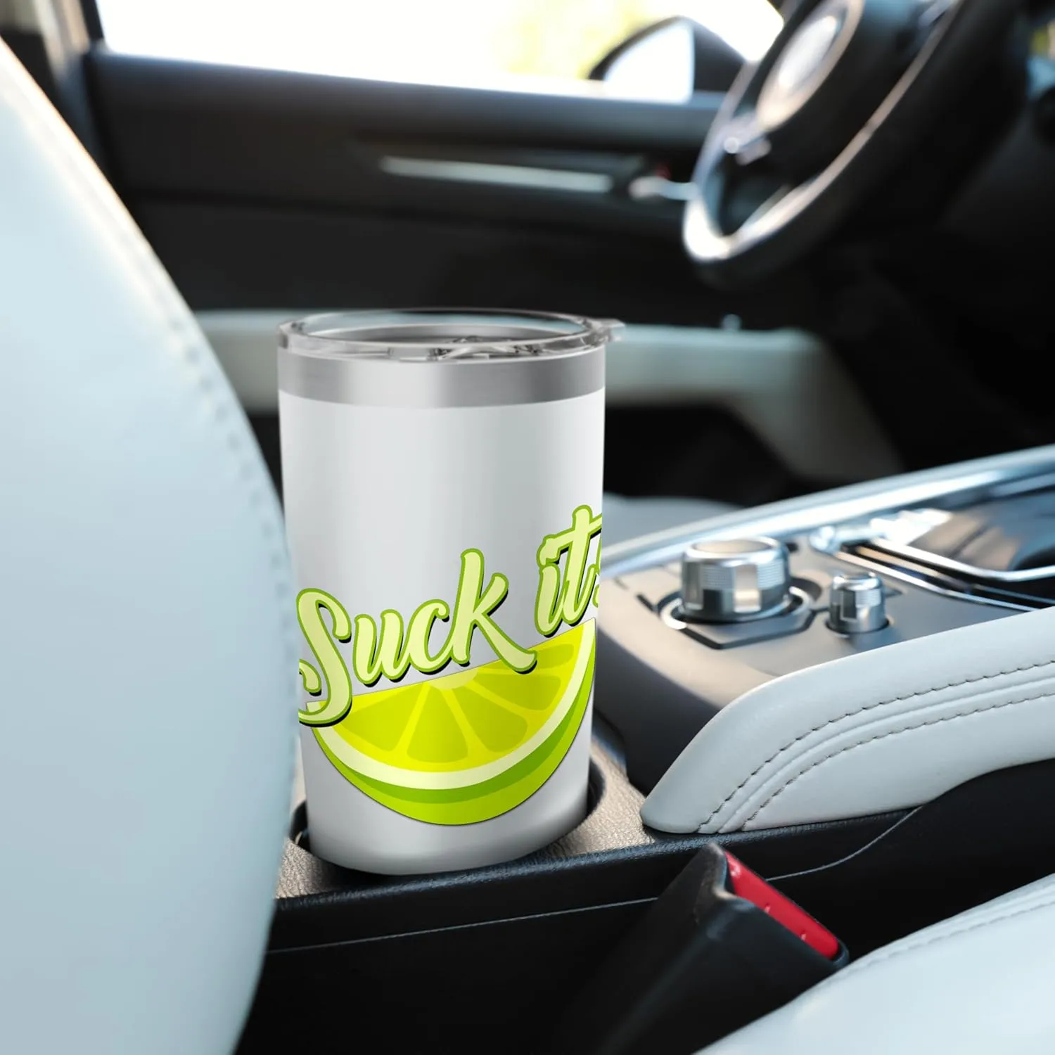 Suck It Mexican Shirt Funny Green Lime Slice Gift Lemon Love Stainless Steel Insulated Tumbler