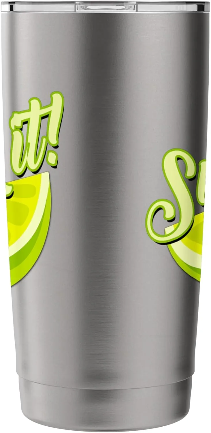 Suck It Mexican Shirt Funny Green Lime Slice Gift Lemon Love Stainless Steel Insulated Tumbler