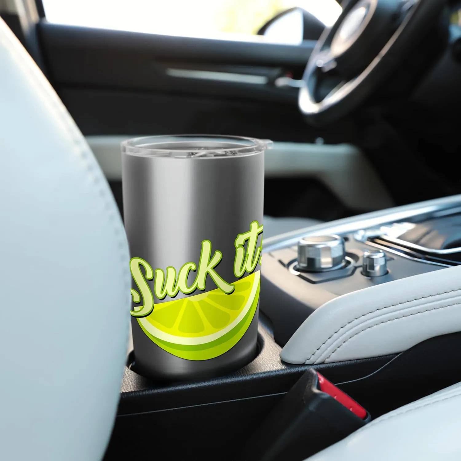 Suck It Mexican Shirt Funny Green Lime Slice Gift Lemon Love Stainless Steel Insulated Tumbler