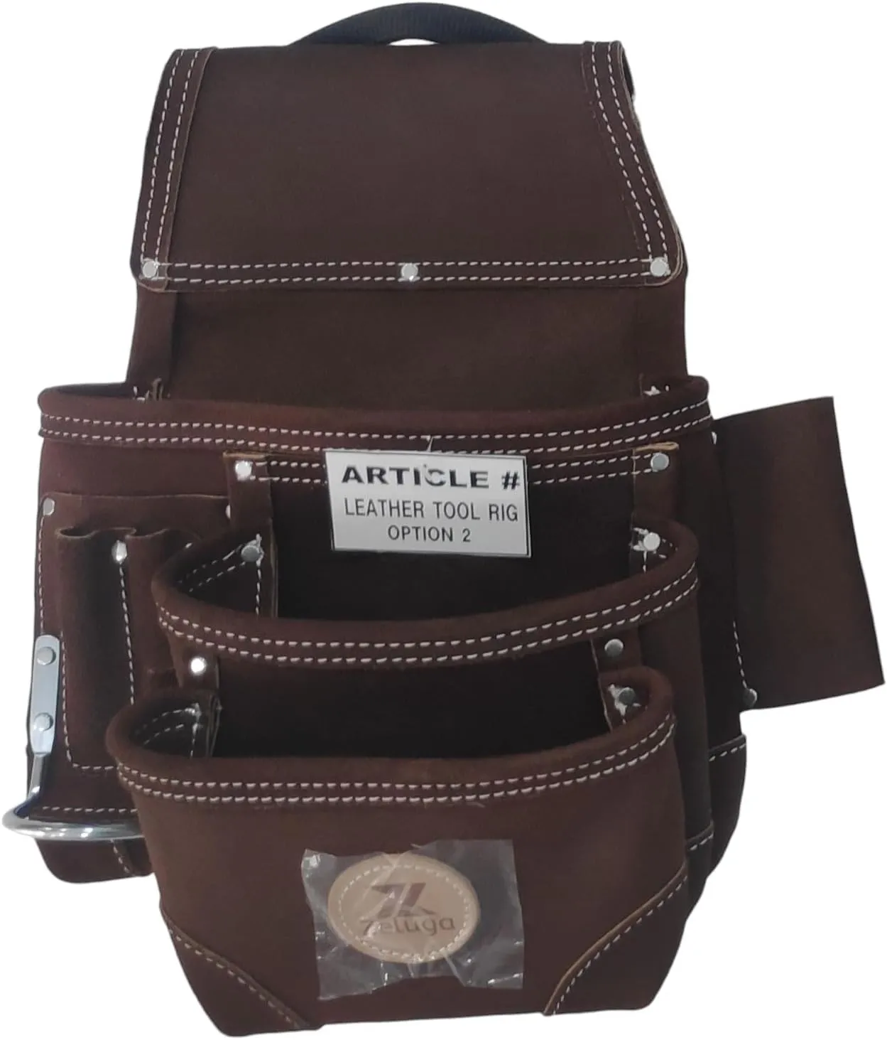 Sued Leather Tool Belt, Bag, Carpenter, Construction, Framers, Handyman and Electrician Tool Bag Set (20-379)