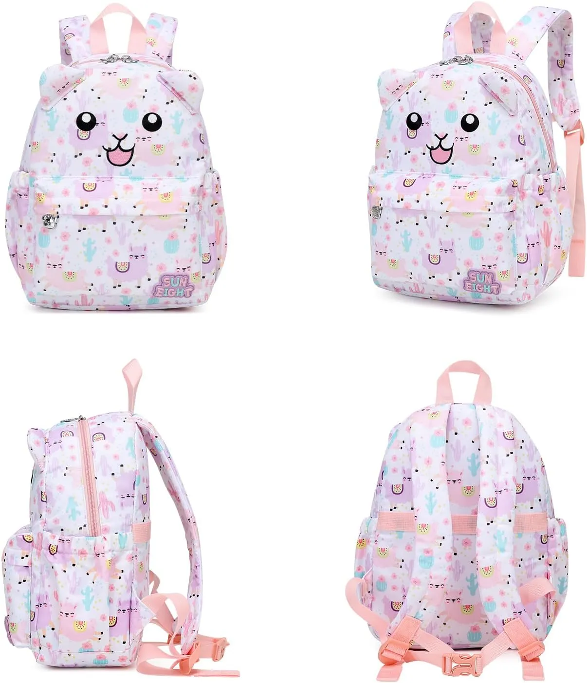 SUN EIGHT Toddler Backpack for Boys & Girls - Lightweight Kids Backpack for Preschool,Kindergarten & Travel,Cute Animal Design,Durable Small School Bag for Daycare (Ages 2-5)