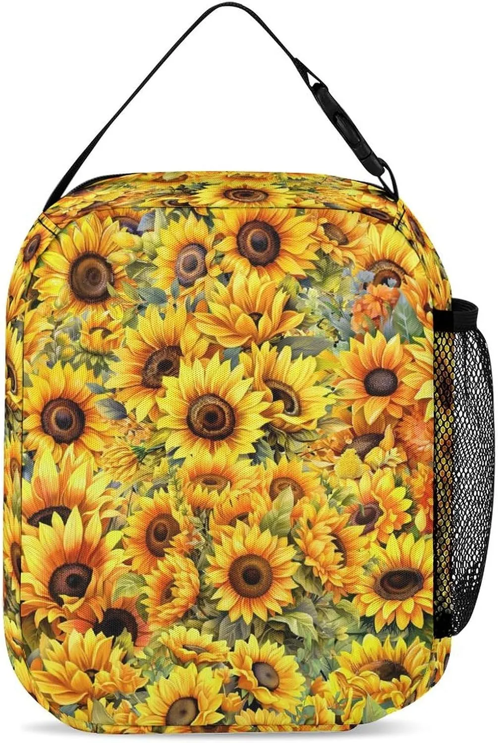 Sunflower Backpack with Lunch Box & Pencil Case for Kids Girls Boys School, 16 Inch Cute Sunflowers Bookbag, School Backpack for Students Children, Lightweight, Large Capacity