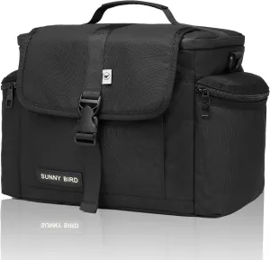 SUNNY BIRD Insulated Lunch Bag Tactical Lunch Box Cooler for Men and Women (Black)