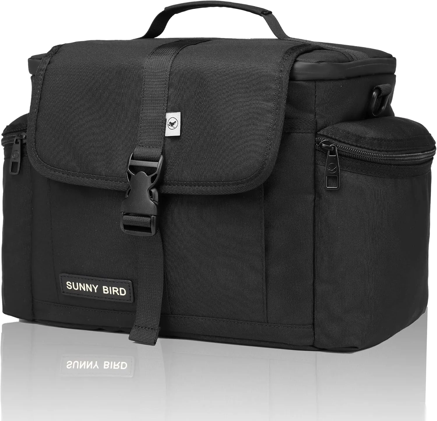 SUNNY BIRD Insulated Lunch Bag Tactical Lunch Box Cooler for Men and Women (Black)