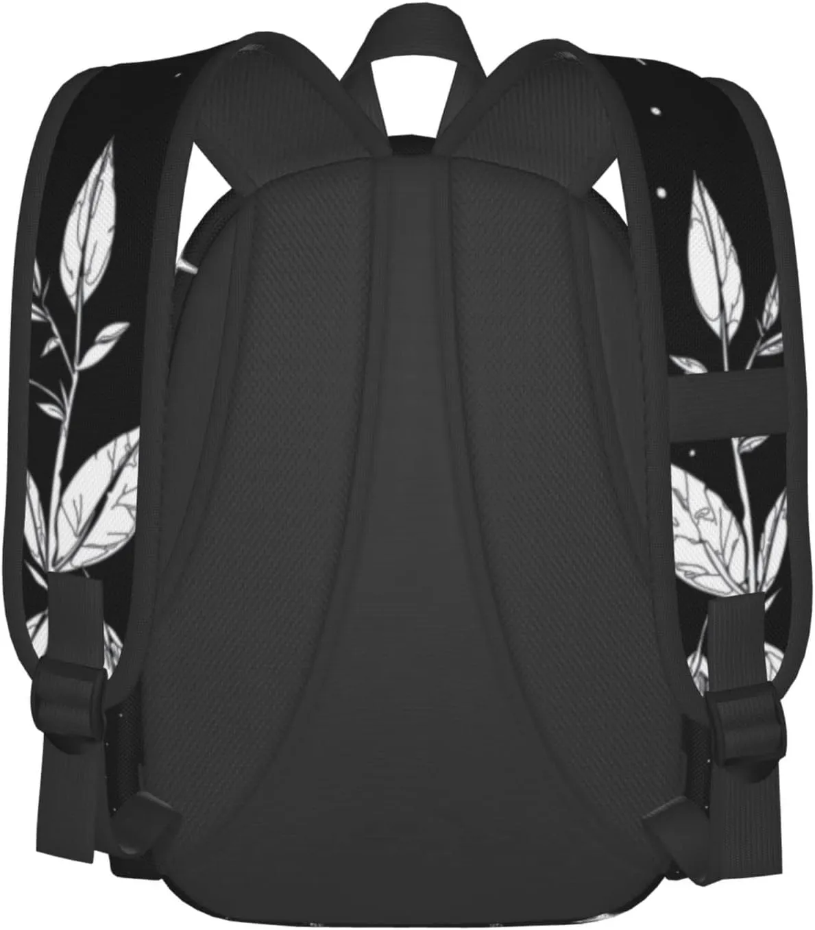 SUPLUCHOM School Backpack Black White Butterfly Moon Tarot Casual Daypack Men Women Polyester Laptop Bag with Side Pockets Bookbag for Travel Hiking Work Student Over 3 Years Old Kids