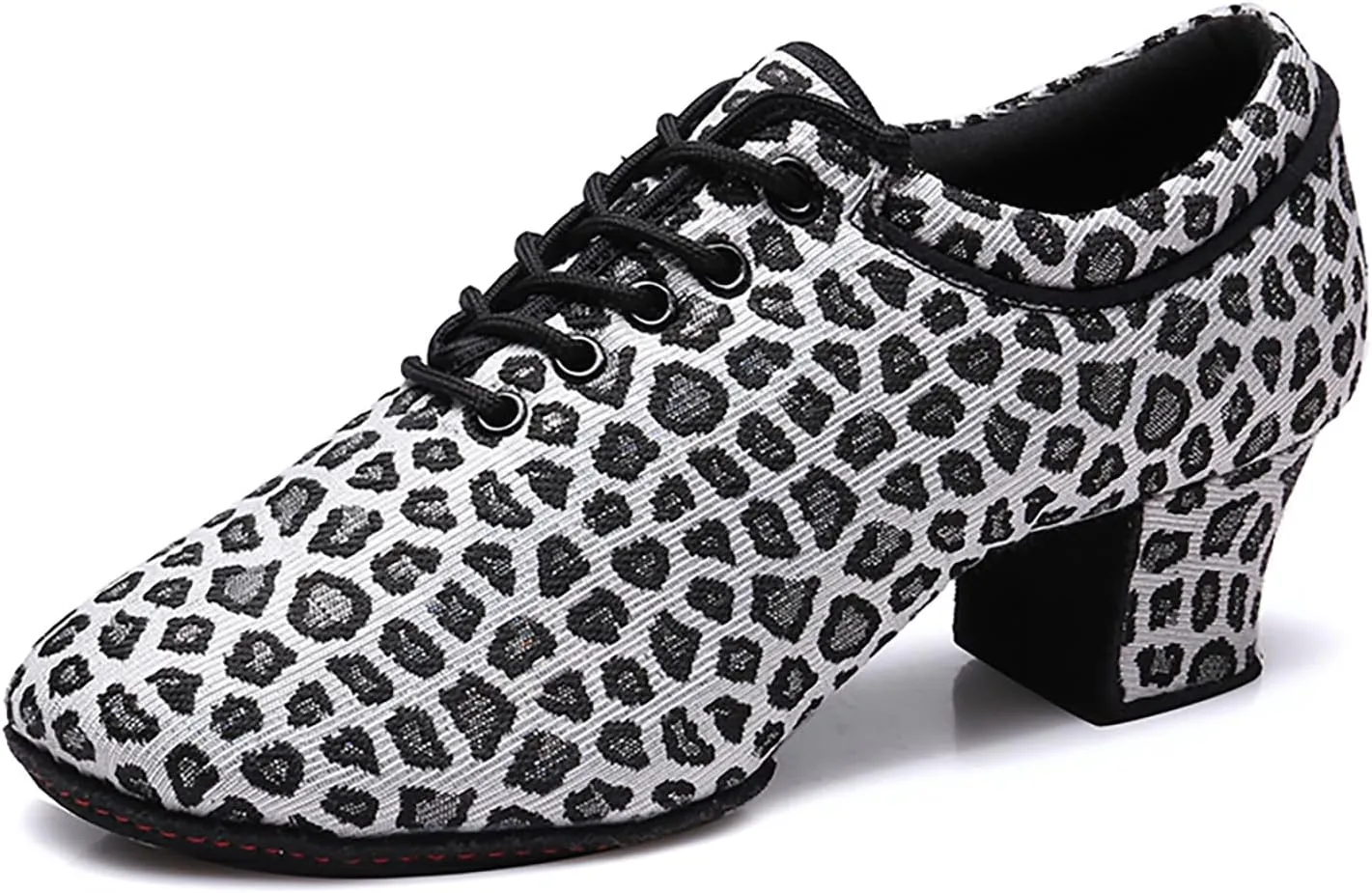 SWDZM Men&Women Ballroom Dance Shoes Low Heel Lace up Latin Salsa Practice Dancing Shoes