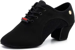 SWDZM Men&Women Ballroom Dance Shoes Low Heel Lace up Latin Salsa Practice Dancing Shoes