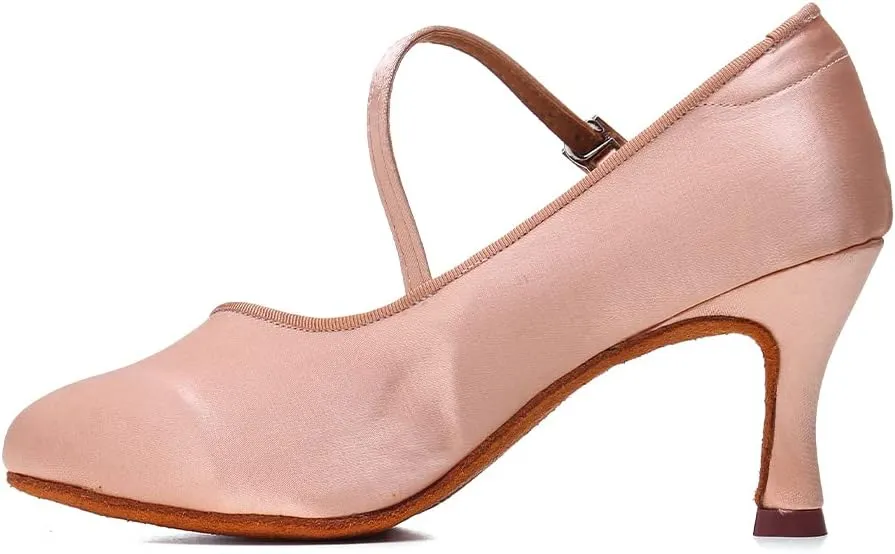 SWDZM Women Ballroom Dance Shoes Closed Toe Latin Salsa Walts Tango Character Dancing Shoes