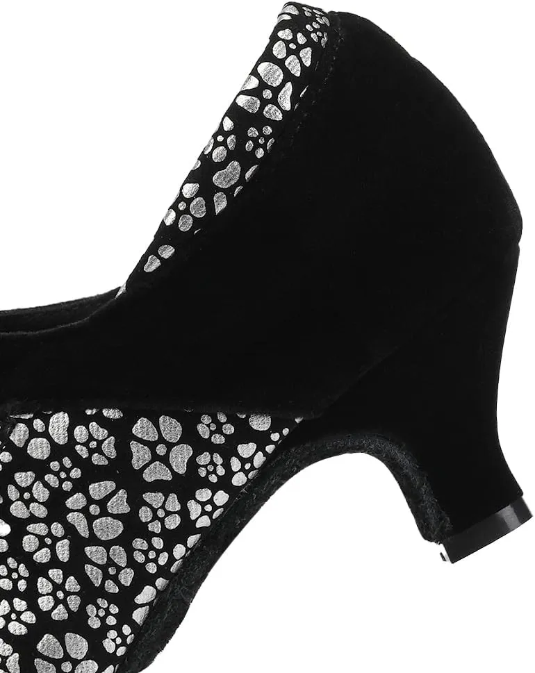 SWDZM Women Latin Dance Shoes Closed Toe Lace-up Ballroom Salsa Tango Teacher Practice Performance Dance Shoes,Model-KU-JT
