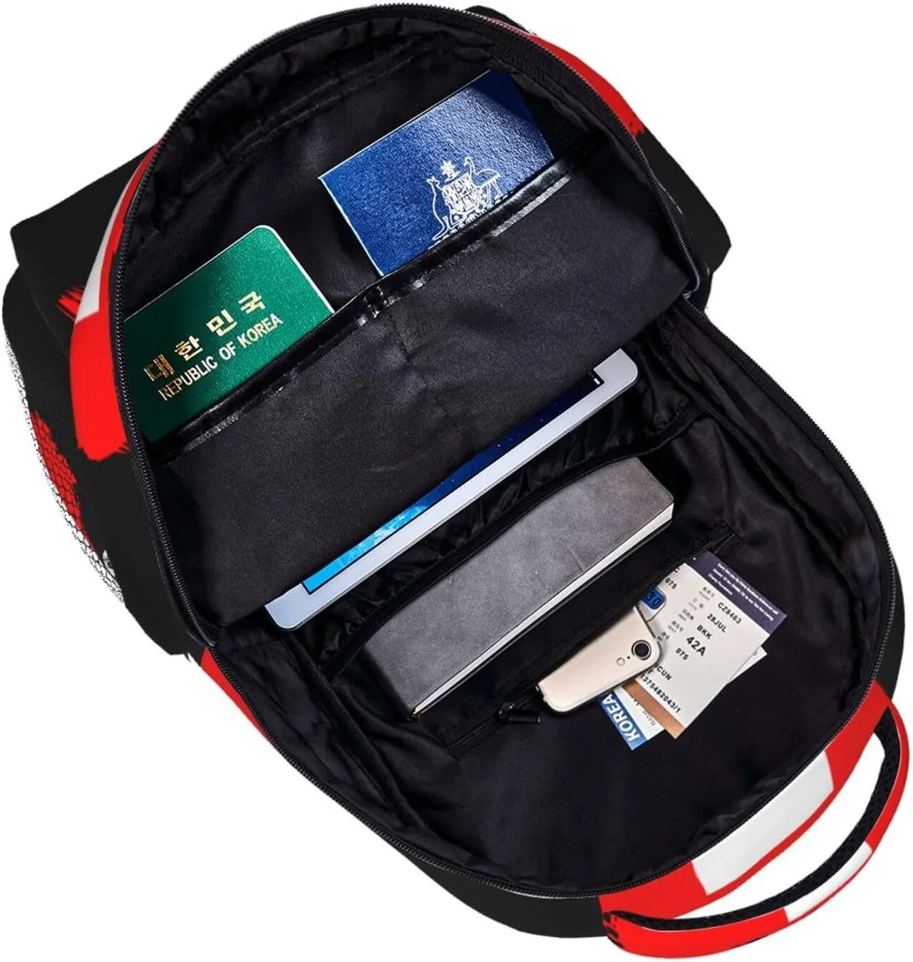 Switzerland Swiss Flag Backpack Casual Pack Bag Laptop Backpack With Side Pocket Front Zipper Pocket Bookpack Travel Daypack Picnic Rucksack
