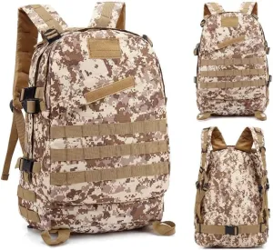 Tactical Backpack Military Molle Hiking 36-55L Camouflage outdoor sports bag desert digital color