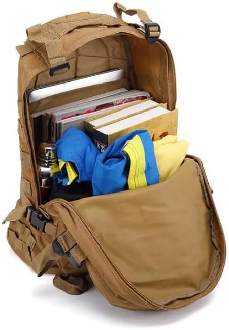 Tactical Backpack Military Molle Hiking 36-55L Camouflage outdoor sports bag desert digital color