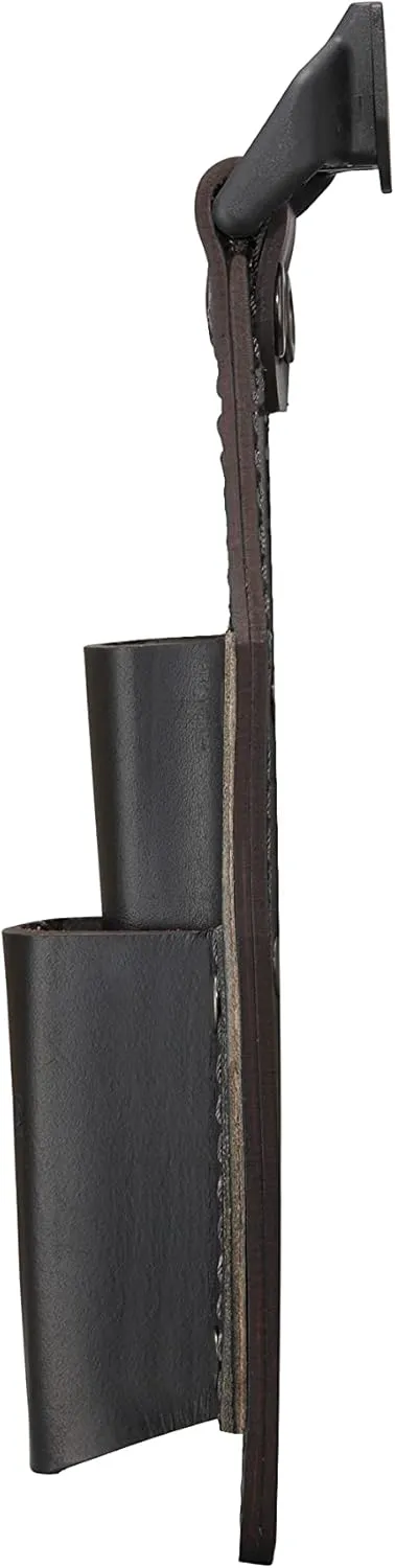 Tajima Safety System, Detachable Tool Holder, Genuine Leather, 2 Slots, Durable and Supple, Leather (Cow Leather), Black, Easy to Put on and Take Off, Can Be Attached to a Belt Later,