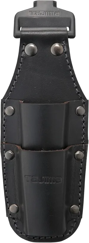 Tajima Safety System, Detachable Tool Holder, Genuine Leather, 2 Slots, Durable and Supple, Leather (Cow Leather), Black, Easy to Put on and Take Off, Can Be Attached to a Belt Later,