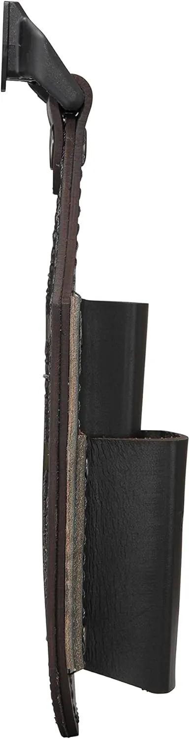 Tajima Safety System, Detachable Tool Holder, Genuine Leather, 2 Slots, Durable and Supple, Leather (Cow Leather), Black, Easy to Put on and Take Off, Can Be Attached to a Belt Later,