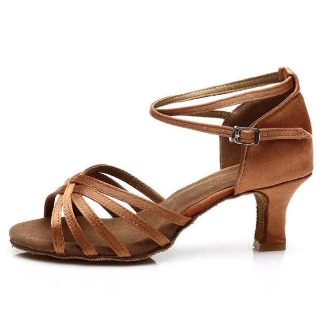 Tango/Ballroom/Latin Dance Dancing Shoes Heeled Salsa Professional Dancing Shoes For  Girls Ladies 5cm/7cm