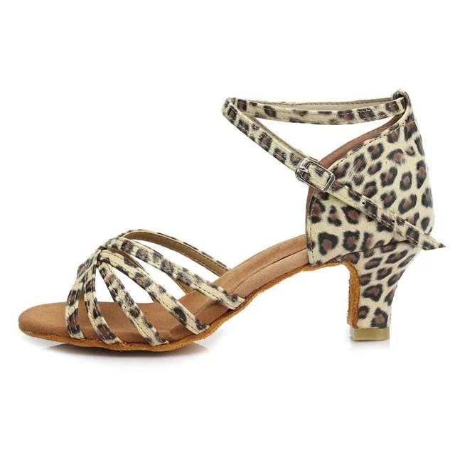 Tango/Ballroom/Latin Dance Dancing Shoes Heeled Salsa Professional Dancing Shoes For  Girls Ladies 5cm/7cm