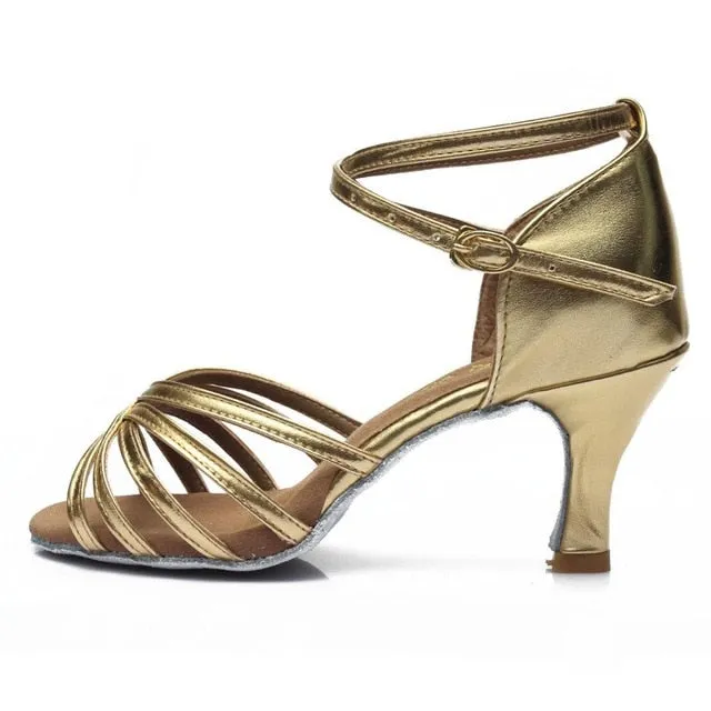 Tango/Ballroom/Latin Dance Dancing Shoes Heeled Salsa Professional Dancing Shoes For  Girls Ladies 5cm/7cm