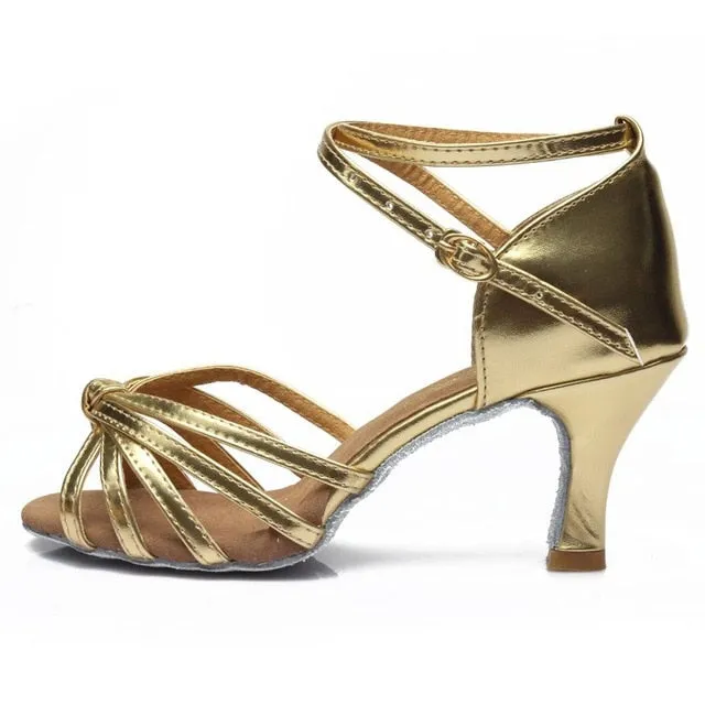 Tango/Ballroom/Latin Dance Dancing Shoes Heeled Salsa Professional Dancing Shoes For  Girls Ladies 5cm/7cm