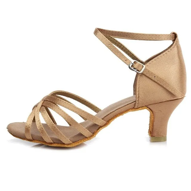 Tango/Ballroom/Latin Dance Dancing Shoes Heeled Salsa Professional Dancing Shoes For  Girls Ladies 5cm/7cm