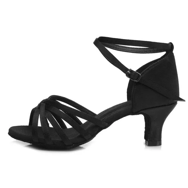 Tango/Ballroom/Latin Dance Dancing Shoes Heeled Salsa Professional Dancing Shoes For  Girls Ladies 5cm/7cm