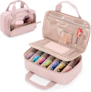 Teamoy Sunglasses Organizer Case for Multiple Pairs, Travel Eyeglasses Storage Bag with Adjustable Slots for Men Women