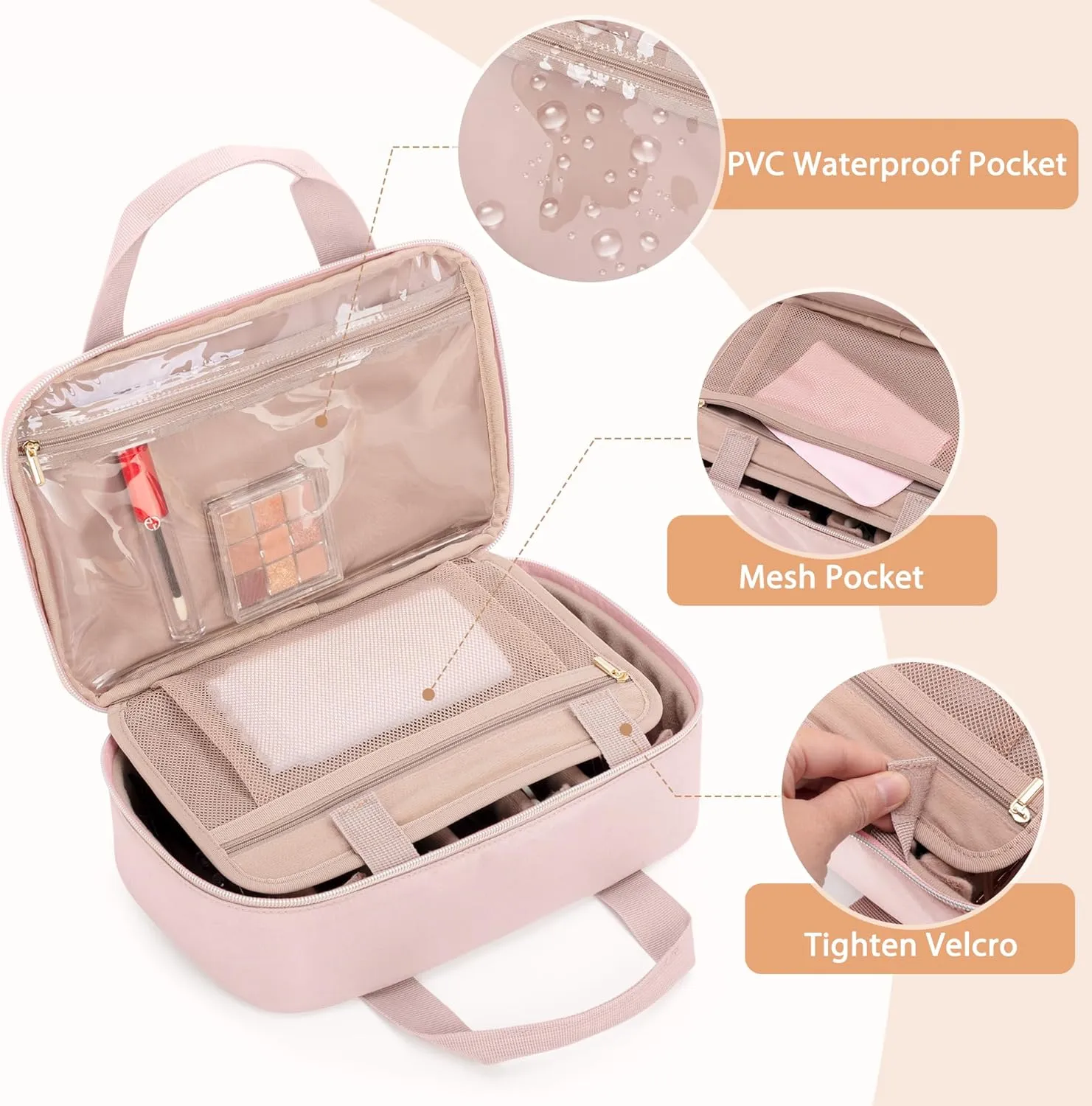 Teamoy Sunglasses Organizer Case for Multiple Pairs, Travel Eyeglasses Storage Bag with Adjustable Slots for Men Women