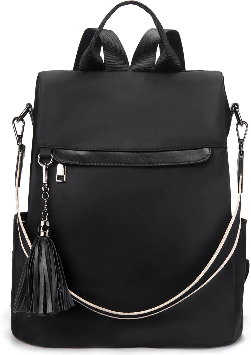 Telena Backpack Purse for Women, PU Leather Anti Theft Travel Purse Shoulder Bags with Tassel