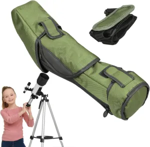 Telescope Bag – Nylon, Black, Spotting Scope, Storage Case, Travel Pack | Shock-Proof Adjustable Shoulder Strap Telescope Carrying Case For Outdoor Astronomy Gear Birdwatching 100MM 80MM Compatible