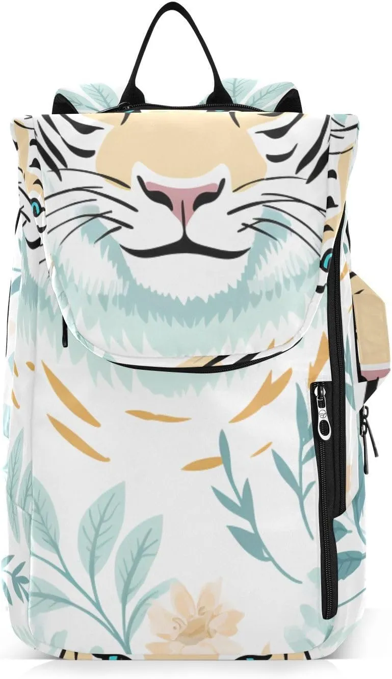 Tennis Bag Tennis Backpack for Women Men, Tennis Bag Holds 2 Rackets, Pickleball Paddles Balls, Badminton Squash, Cute Tiger (10)