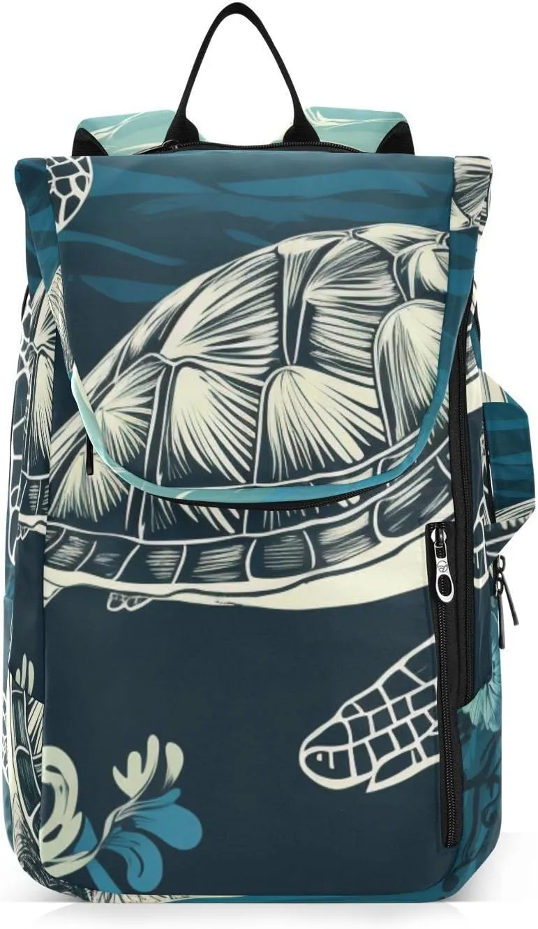 Tennis Bag Tennis Backpack for Women Men, Tennis Bag Holds 2 Rackets, Pickleball Paddles Balls, Badminton Squash, Illustration Turtle (10)