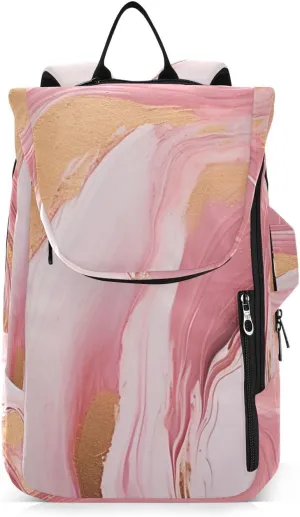 Tennis Bag Tennis Backpack for Women Men, Tennis Bag Holds 2 Rackets, Pickleball Paddles Balls, Badminton Squash, Marble Pink (1)