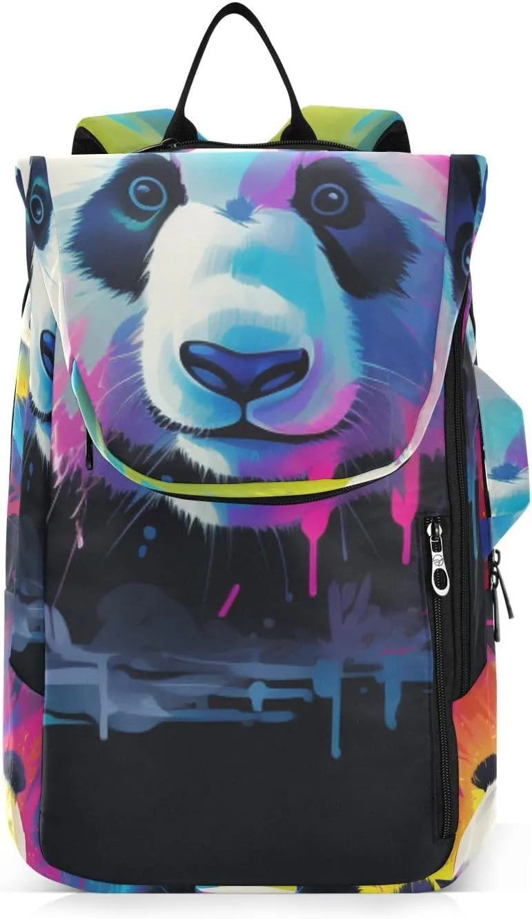 Tennis Bag Tennis Backpack for Women Men, Tennis Bag Holds 2 Rackets, Pickleball Paddles Balls, Badminton Squash, Panda (5)