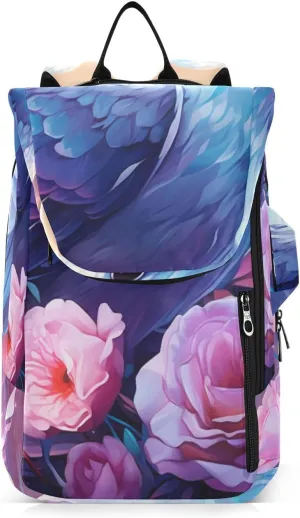 Tennis Bag Tennis Backpack for Women Men, Tennis Bag Holds 2 Rackets, Pickleball Paddles Balls, Badminton Squash, Rose Seagull (4)