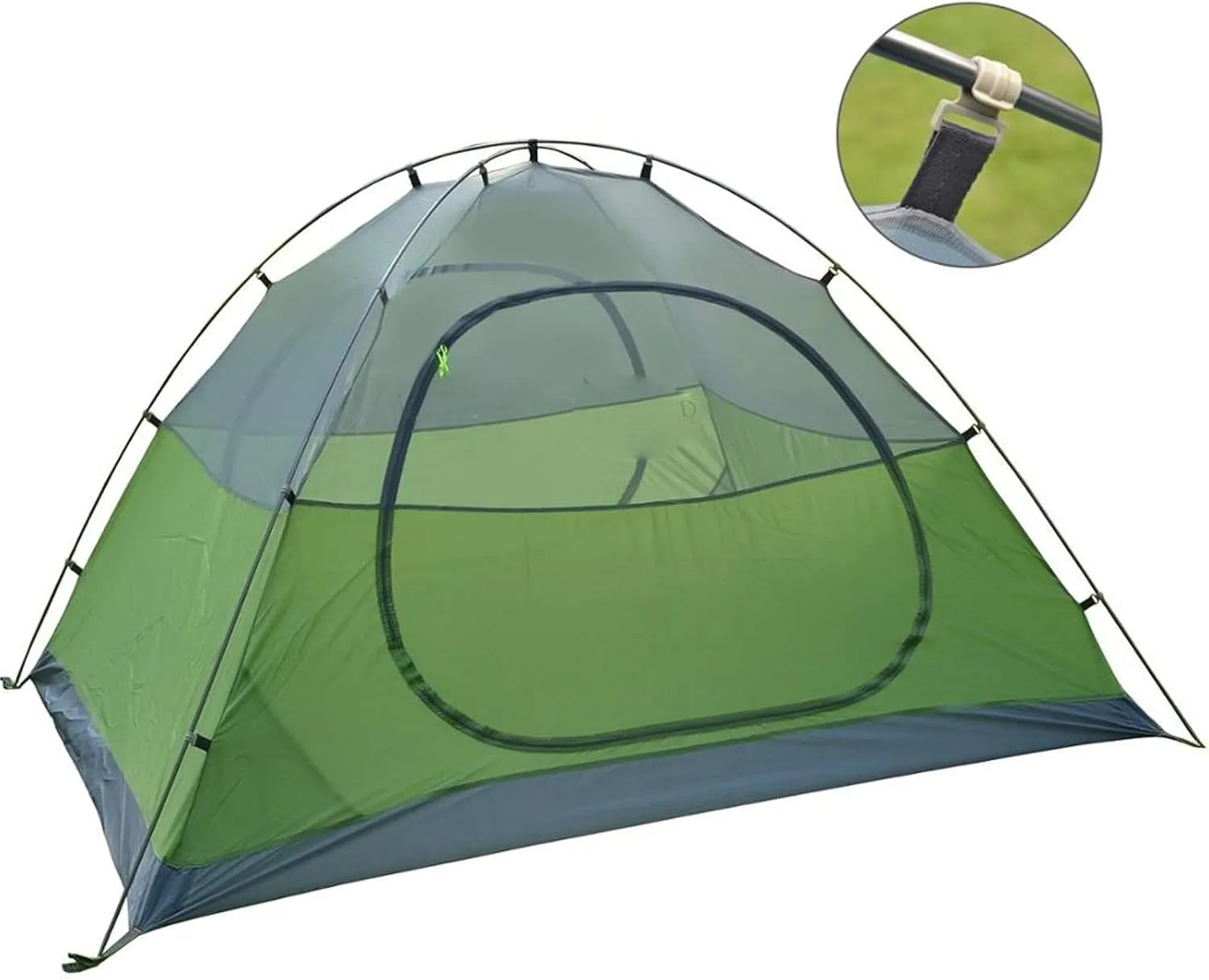Tents 2 Person Waterproof Tent 3 Season Backpacking Hiking Tents for Camping Beach Travelling Double Layer Outdoor Tent, Green