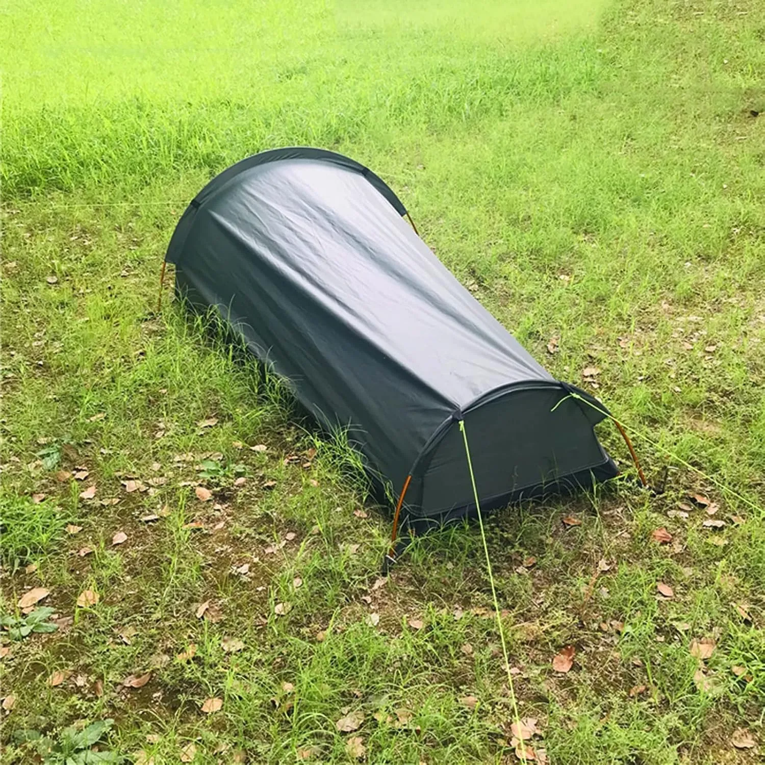 Tents Camping Ultralight Tent, Travel Backpack Single Tent, Army Green Tent Waterproof Sleeping Bag