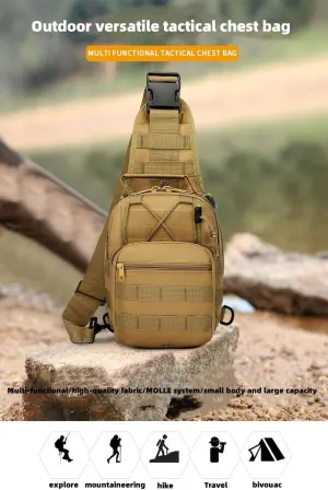 The Latest Men's Crossbody Bag Chest Bag Oxford Bag Shoulder Bag Korean Version Small Backpack Casual Waist Bag (Army green)