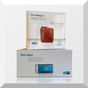 The Lifeina Kit for Traveling with Growth Hormones. Transport Your Medication on Planes, Trains, and Cars. Includes The LifeinaBox Portable Insulin Fridge and LifeinaBag24 Isothermal Bag.