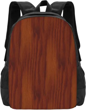 The Look Of Warm Oak Wood Grain Texture Lightweight Packable Backpack Travel Casual Hiking Daypack Foldable Backpack For Men Women