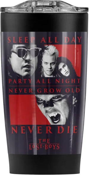 The Lost Boys Never Die Stainless Steel Tumbler 20 oz Coffee Travel Mug/Cup, Vacuum Insulated & Double Wall with Leakproof Sliding Lid | Great for Hot Drinks and Cold Beverages