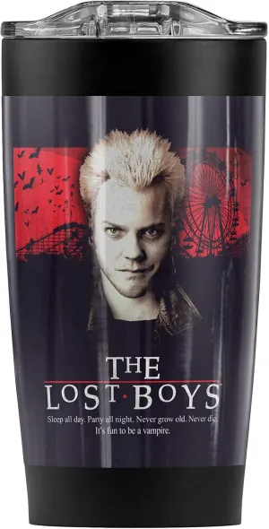 The Lost Boys One Of Us Stainless Steel Tumbler 20 oz Coffee Travel Mug/Cup, Vacuum Insulated & Double Wall with Leakproof Sliding Lid | Great for Hot Drinks and Cold Beverages