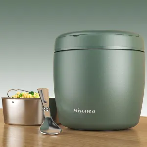 Thermo for Hot Food 32OZ, Vacuum Insulated Food Jar for Adults, Stainless Steel Soup Thermo Wide Mouth Leakproof Lunch Containers with Spoon for School Office, Green