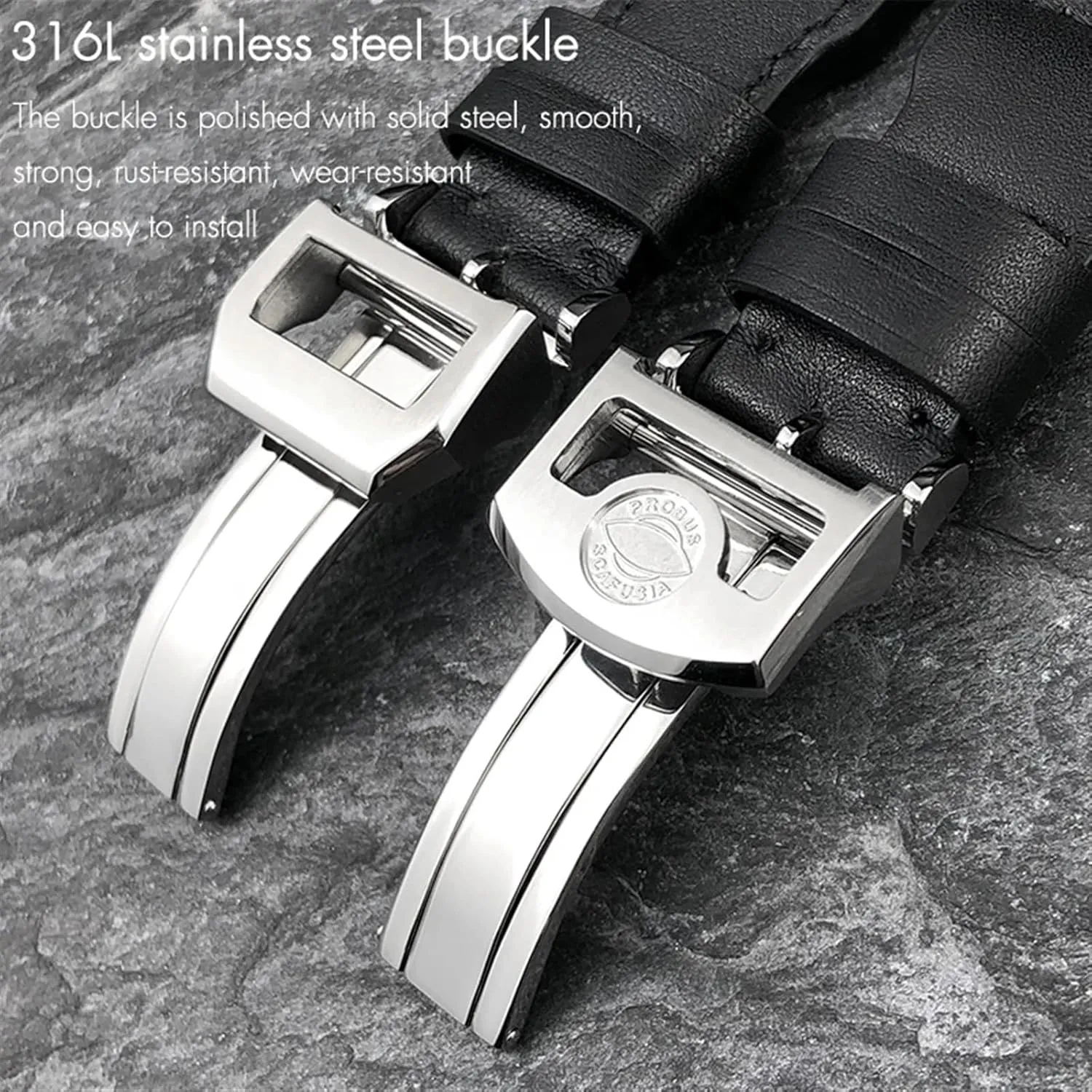 Thick Real Leather Calfskin Watchband 20mm 21mm 22mm For IWC Big PILOT Spitfire IW5009 IW3777 Rivets Cowhide Watch Strap Tool