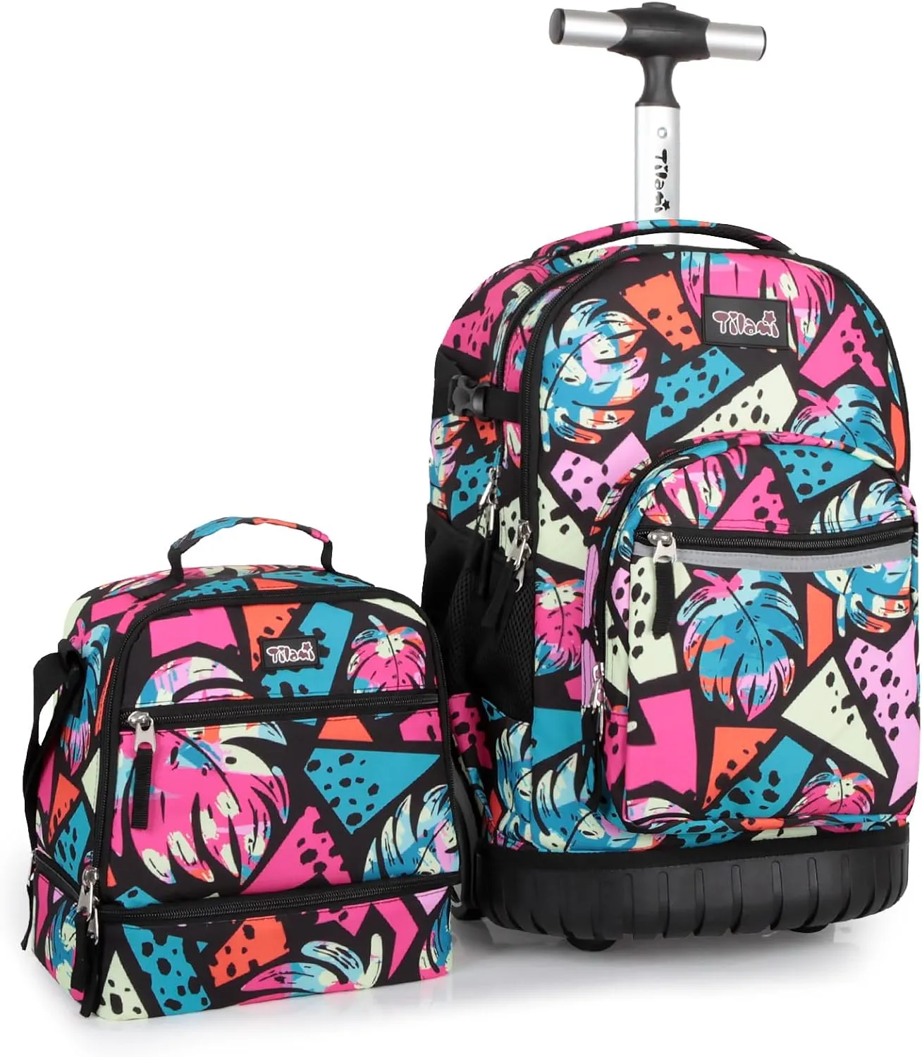 Tilami Rolling Backpack Set,Arts Pink