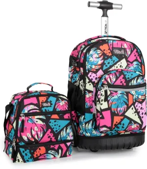 Tilami Rolling Backpack Set,Arts Pink